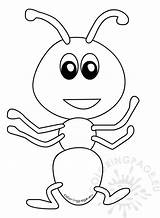 Illustration Ant cartoon Coloring Book  Page sketch template