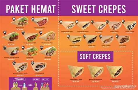 Selalu diperbarui! Menu D'Crepes, Senayan