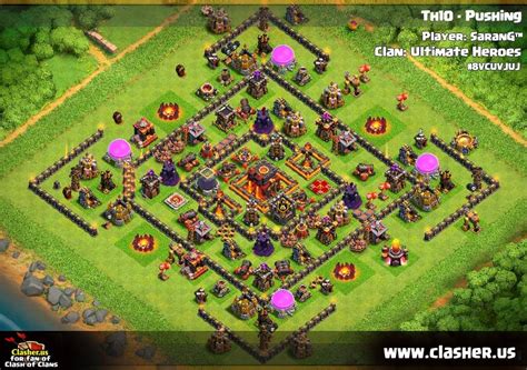 Town Hall 10 - HYBRID Base Map #1 - Clash of Clans | Clasher.us