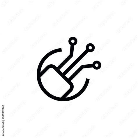 Fiber optic icon vector logo design template Stock Vector | Adobe Stock