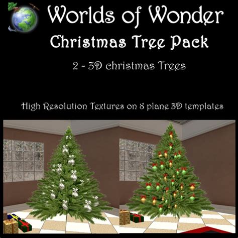 Second Life Marketplace - WoW Mesh Christmas Trees Pack