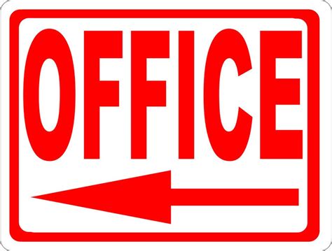 Office Sign with Directional Arrow | Office signs, Signs, Directional signs