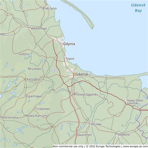 Map of Gdansk, Poland | Global 1000 Atlas