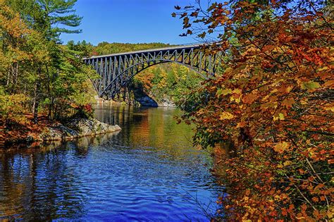 Gill MA French King Bridge Fall Foliage Erving MA fall leaves Photograph by Toby McGuire - Fine ...