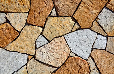 Stone Natural Fieldstone Wall Closeup Texture Pattern Stock Photo - Download Image Now - iStock