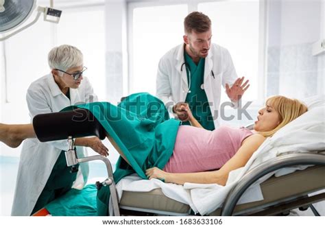 Hospital Woman Labor Pushes Give Birth Stock Photo (Edit Now) 1683633106