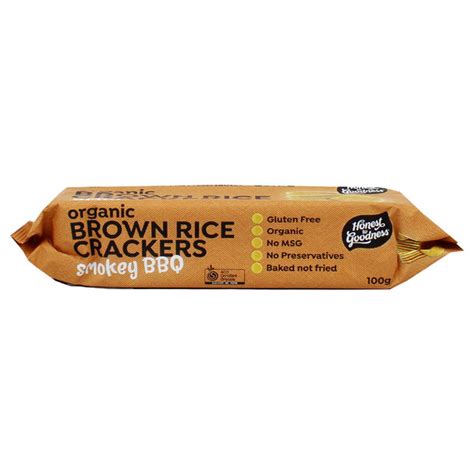 Organic Brown Rice Crackers Smokey BBQ | Gluten Free