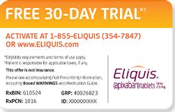 Eliquis free 30 day trial coupon - baploco