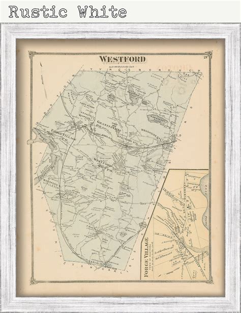 WESTFORD, Massachusetts 1875 Map - Replica or Genuine ORIGINAL