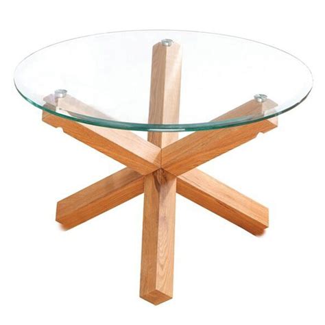 Grange Round Glass & Solid Oak Coffee Table | Coffee Tables | FADS