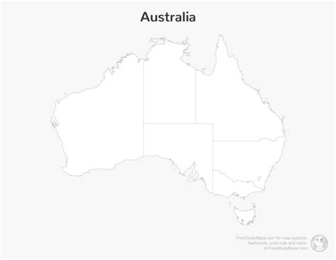 Australia Map Print Out - Blank | Free Study Maps