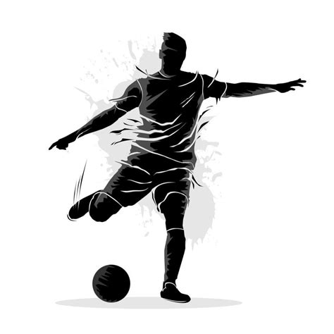 Abstract Soccer Player Kicking Ball | Vector Illustration