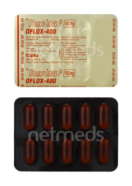 Oflox 400mg Tablet 10'S : Price, Uses, Side Effects | Netmeds