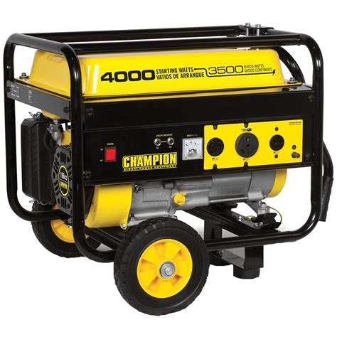 Champion Power Equipment Portable 3,500 / 4,000 - watt Generator with Wheel Kit - 293576 ...