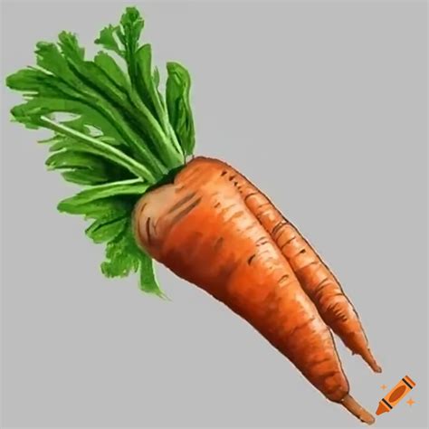 Carrot, clipart on Craiyon