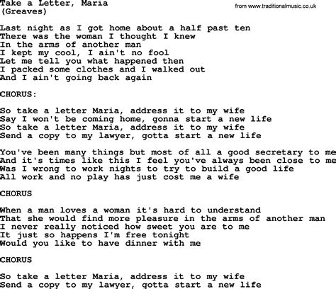 Take A Letter, Maria, by The Byrds - lyrics with pdf