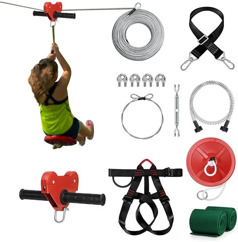 160 Feet Zip Line Kit for Kids and Adult Up to 330lb with Stainless ...