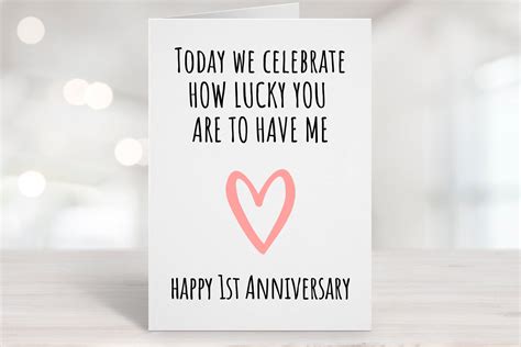 Printable Anniversary Card 1st Anniversary Card One Year | Etsy