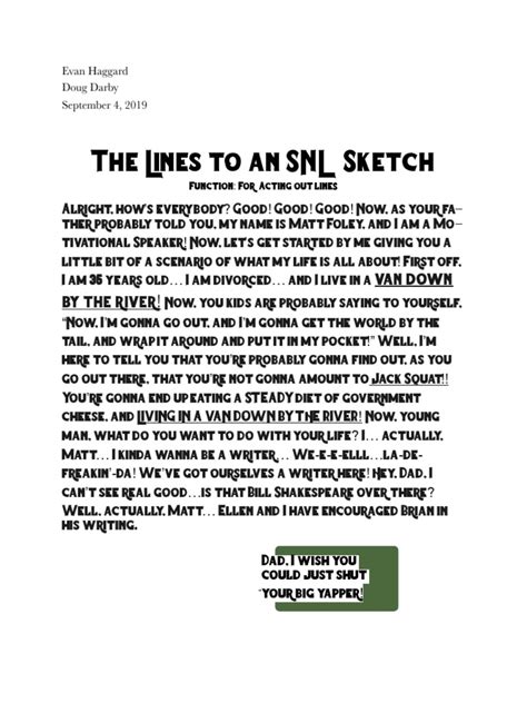 SNL Sketch | PDF