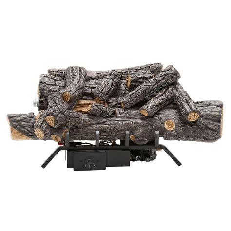 18 in Natural Gas Fireplace Logs Set w Remote Ventless Decorative Fire Place Log 761644181813 | eBay