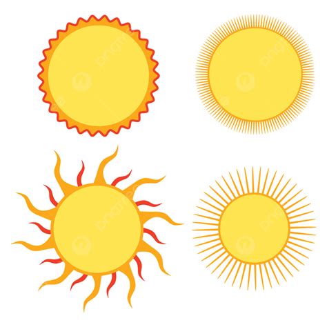 Set Of Sun Design Elements Vector, Concept, Beam, Sun Ray PNG Transparent Image and Clipart for ...
