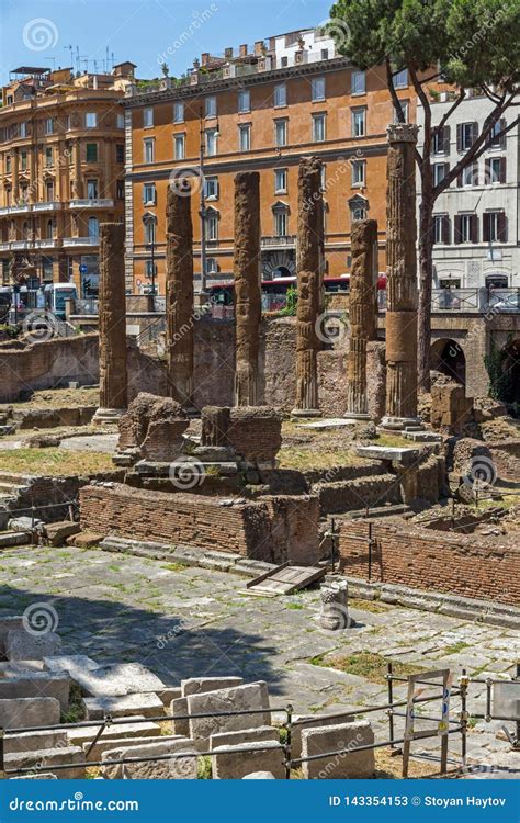 Panorama of Largo Di Torre Argentina in City of Rome, Italy Editorial Stock Photo - Image of ...