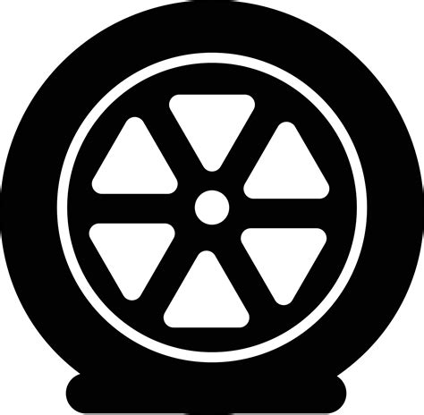 Flat tire icon on white background. Punctured car tyre sign. flat style ...