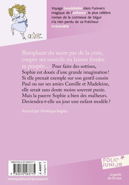 Livre les malheurs de Sophie, Folio junior | Gallimard Jeunesse