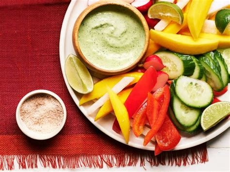 Fruit and Vegetable Platter with Cilantro Crema Recipe | Food Network Kitchen | Food Network