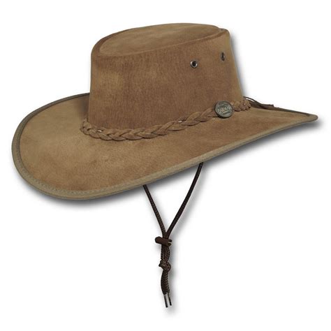 Barmah Hats 1093HI Wide Brim Suede Leather Hat in Hickory