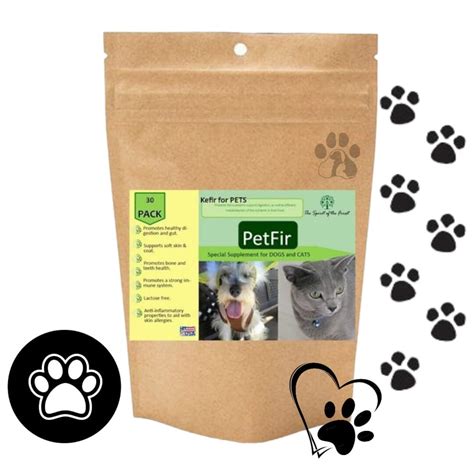 Petfir 30 Pack Kefir Supplement Pets Probiotic Dogs Cats Support Gut ...