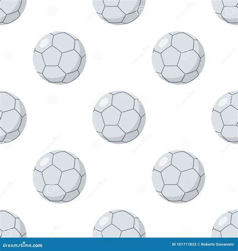 Futsal Ball Flat Icon Seamless Pattern Stock Vector - Illustration of ...