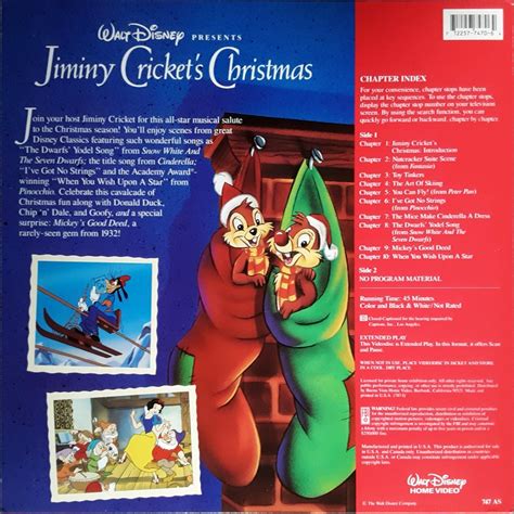 Jiminy Cricket's Christmas (1986) [747 AS] SEALED – Hollywood Laserdisc