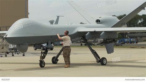 MQ-9 Reaper UAV Unmanned Aerial Vehicle Stock video footage | 9023597