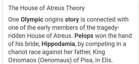 story on pelops and hippodamia about ancient Olympic games - Brainly.in