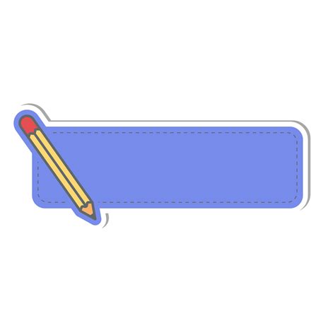 pencil cute label name tags sticker 12419835 PNG