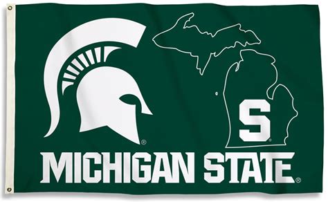 Michigan State Spartans State-Outline-Style Official NCAA Team 3'x5' F ...