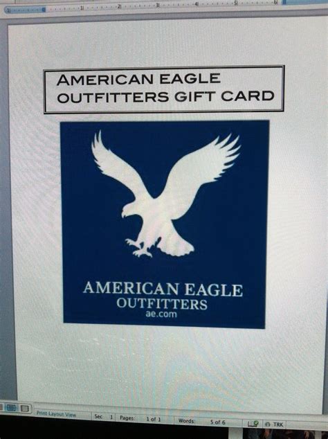 American eagle outfitters gift card | Eagle gifts, American eagle ...