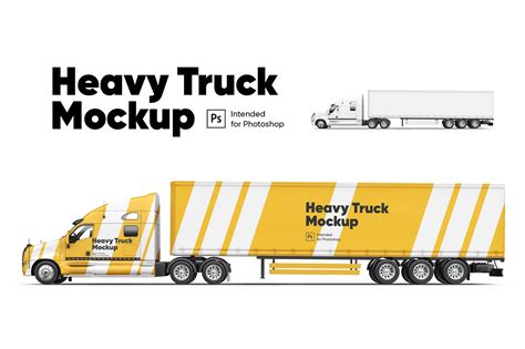 Heavy Truck Mockup - Premium creative assets