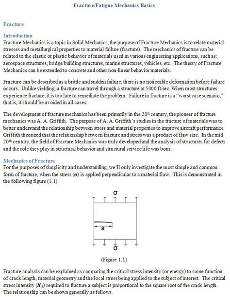 Structural Mechanics: Fracture Mechanics