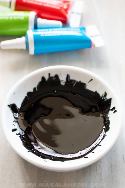 How to make Black Food Coloring (+VIDEO) | MasalaHerb.com