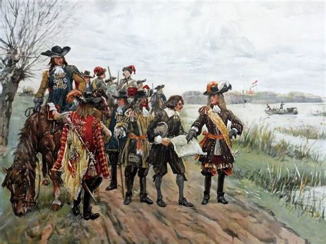 William III of Orange inspects the Dutch Waterline during the Franco-Dutch War in 1672. This ...