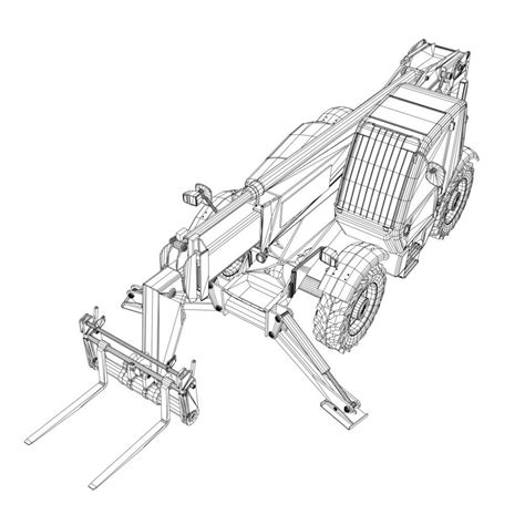 JCB Construction Telehandler 3D Model Game ready .fbx .ma .mb ...