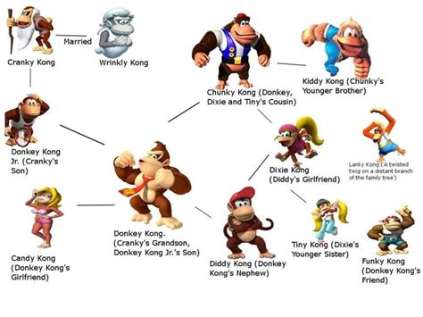 donkey kong family tree : Apandah | Donkey kong, Donkey kong country ...