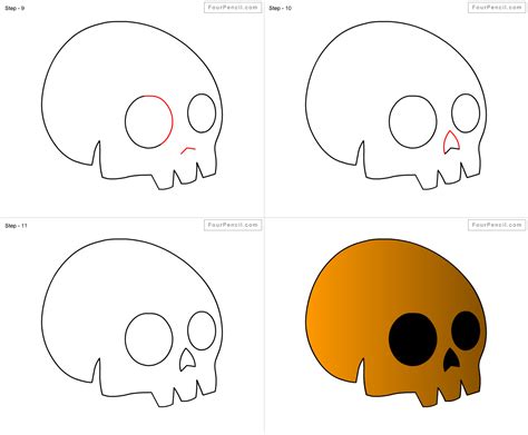 Skull Sketch Step By Step at Drawing Tutorials