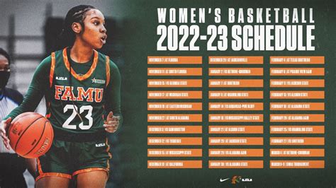 Florida A&M women's basketball announces 2022-23 schedule