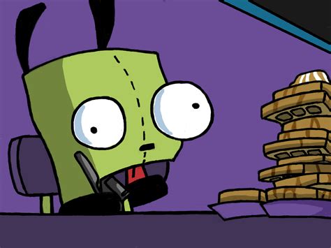 Gir Eats Waffles by ChloeEvoe on DeviantArt