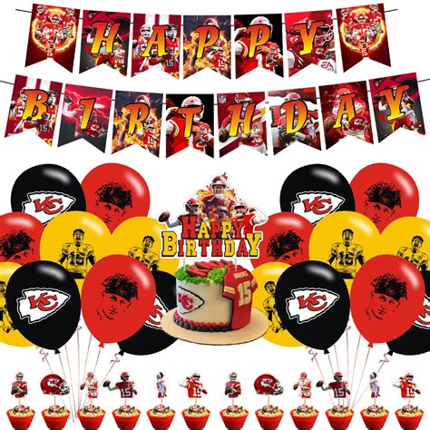 Buy Patrick Mahomes Birthday Party Decorations, American Football ...