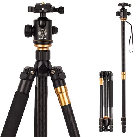 QZSD Q999 Professional Tripod Portable Travel Aluminum Camera Tripod for Canon Nikon DSLR Camera ...