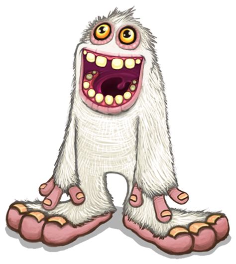 an image of a cartoon monster with big eyes and claws on it's feet